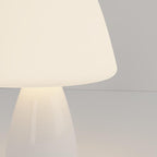 Modern Minimalist Round Cylinder Mushroom Round Ball PE Ceramic LED Table Lamp For Bedroom Lumendat