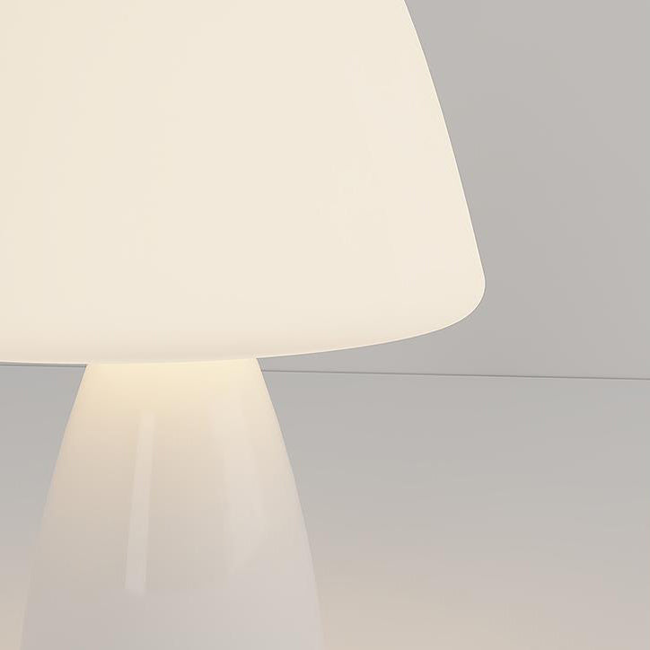 Modern Minimalist Round Cylinder Mushroom Round Ball PE Ceramic LED Table Lamp For Bedroom Lumendat