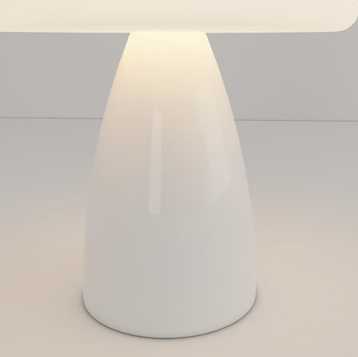 Modern Minimalist Round Cylinder Mushroom Round Ball PE Ceramic LED Table Lamp For Bedroom Lumendat