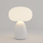 Modern Minimalist Round Cylinder Mushroom Round Ball PE Ceramic LED Table Lamp For Bedroom Lumendat