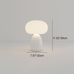 Modern Minimalist Round Cylinder Mushroom Round Ball PE Ceramic LED Table Lamp For Bedroom Lumendat