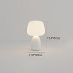Modern Minimalist Round Cylinder Mushroom Round Ball PE Ceramic LED Table Lamp For Bedroom Lumendat