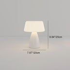 Modern Minimalist Round Cylinder Mushroom Round Ball PE Ceramic LED Table Lamp For Bedroom Lumendat