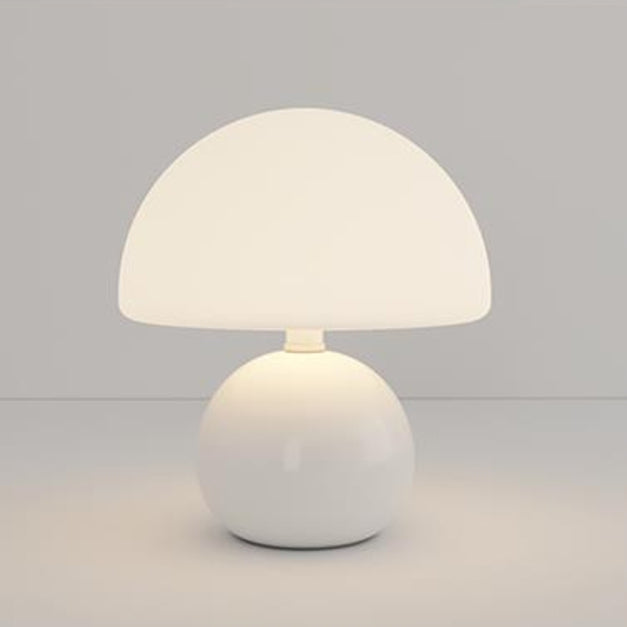 Modern Minimalist Round Cylinder Mushroom Round Ball PE Ceramic LED Table Lamp For Bedroom Lumendat