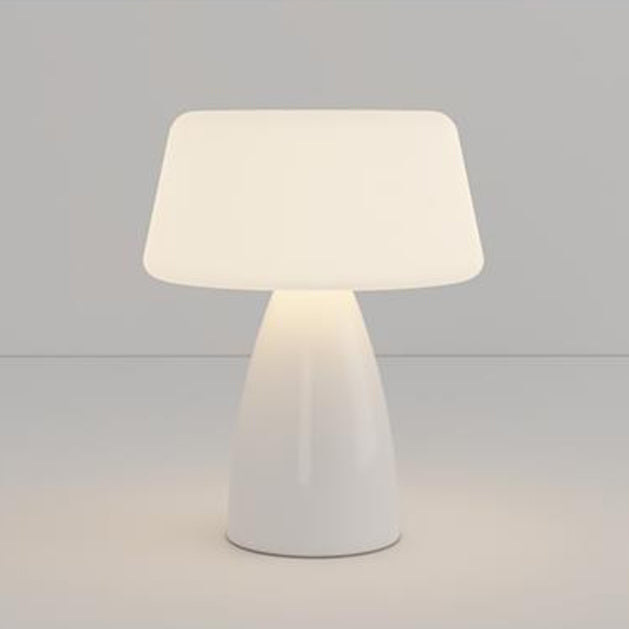 Modern Minimalist Round Cylinder Mushroom Round Ball PE Ceramic LED Table Lamp For Bedroom Lumendat