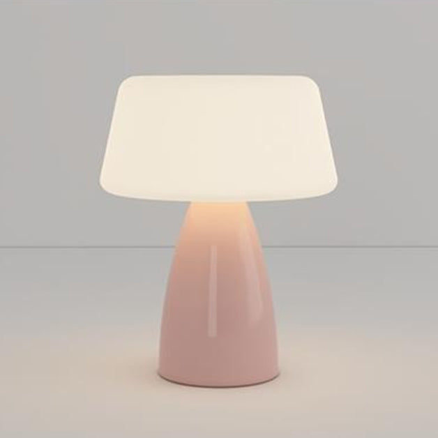 Modern Minimalist Round Cylinder Mushroom Round Ball PE Ceramic LED Table Lamp For Bedroom Lumendat