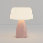 Modern Minimalist Round Cylinder Mushroom Round Ball PE Ceramic LED Table Lamp For Bedroom Lumendat