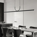 Modern Minimalist Line Long Square Acrylic Aluminum LED Chandelier Island Light for Dining Room BulbSquare