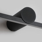 Modern Minimalist Long Round PVC Metal LED Wall Sconce Lamp For Living Room