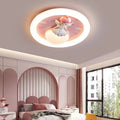 Modern Art Deco Round Cloud Rabbit Unicorn Acrylic Resin Iron LED Flush Mount Ceiling Light for Bedroom