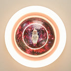 Modern Art Deco Kids Unicorn Stars Round Acrylic Resin Iron LED Flush Mount Ceiling Light For Bedroom