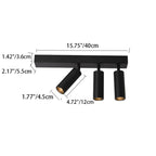 Modern Simplicity Cylinder Rectangle Aluminum LED Semi-flush Mount Ceiling Light for Living Room