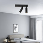 Modern Simplicity Cylinder Rectangle Aluminum LED Semi-flush Mount Ceiling Light for Living Room