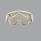 Modern Art Deco Kids Wave Round Iron LED Flush Mount Ceiling Light For Living Room