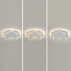 Modern Art Deco Kids Wave Round Iron LED Flush Mount Ceiling Light For Living Room