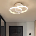 Modern Simplicity Round Ring PVC Aluminum LED Semi-Flush Mount Ceiling Light For Living Room