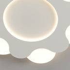 Modern Art Deco Floral Round Acrylic Iron LED Flush Mount Ceiling Light For Bedroom