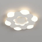 Modern Art Deco Floral Round Acrylic Iron LED Flush Mount Ceiling Light For Bedroom