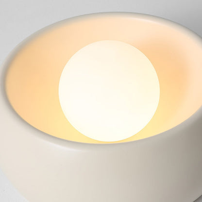 Modern Simplicity Round Magic Bean PE Resin 1-Light Flush Mount Ceiling Light For Bedroom