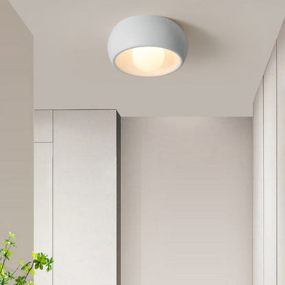 Modern Simplicity Round Magic Bean PE Resin 1-Light Flush Mount Ceiling Light For Bedroom