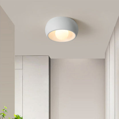 Modern Simplicity Round Magic Bean PE Resin 1-Light Flush Mount Ceiling Light For Bedroom