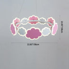 Lumendat Modern Art Deco Kids Clouds Round Acrylic Iron LED Chandelier For Living Room Lumendat
