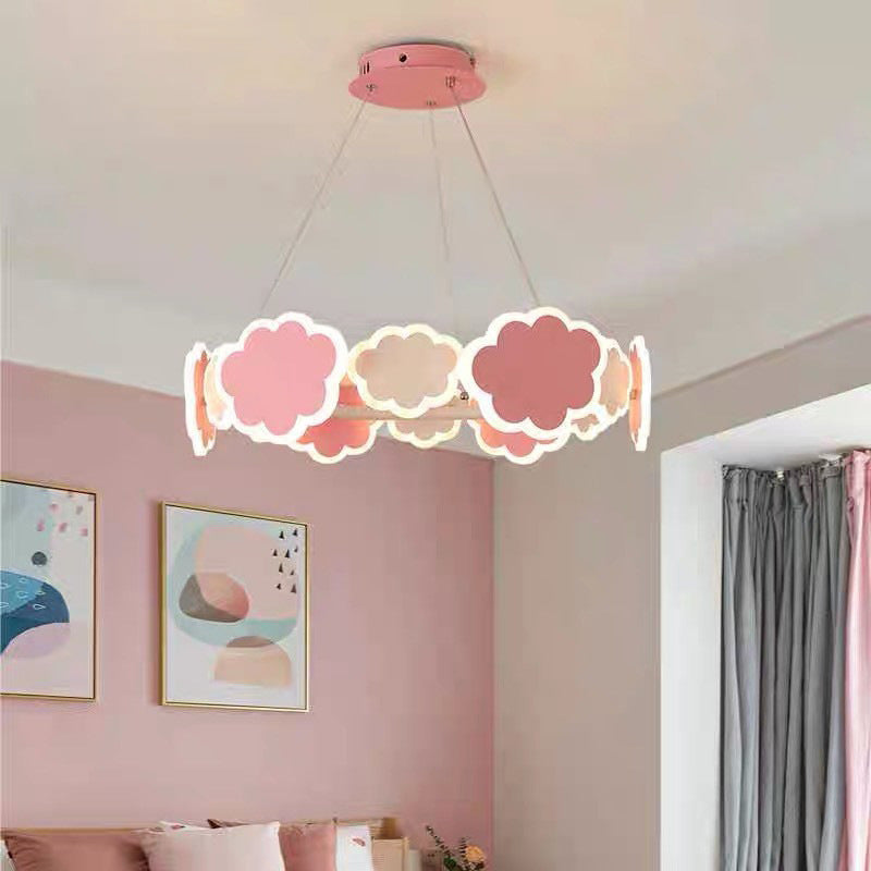 Lumendat Modern Art Deco Kids Clouds Round Acrylic Iron LED Chandelier For Living Room Lumendat