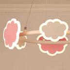 Lumendat Modern Art Deco Kids Clouds Round Acrylic Iron LED Chandelier For Living Room Lumendat