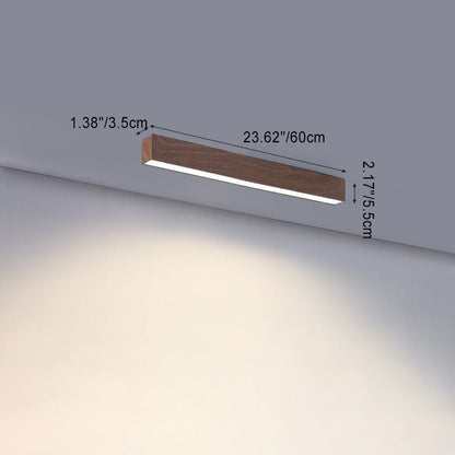 Modern Minimalist Rectangular Acrylic Iron LED Flush Mount Ceiling Light for Living Room