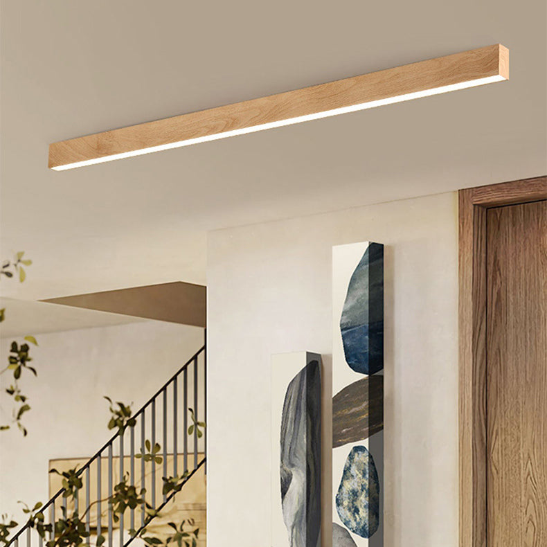 Modern Minimalist Rectangular Acrylic Iron LED Flush Mount Ceiling Light for Living Room