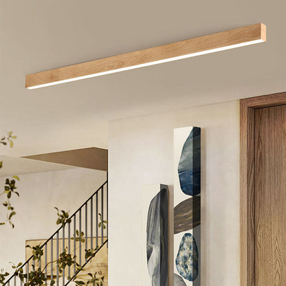 Modern Minimalist Rectangular Acrylic Iron LED Flush Mount Ceiling Light for Living Room