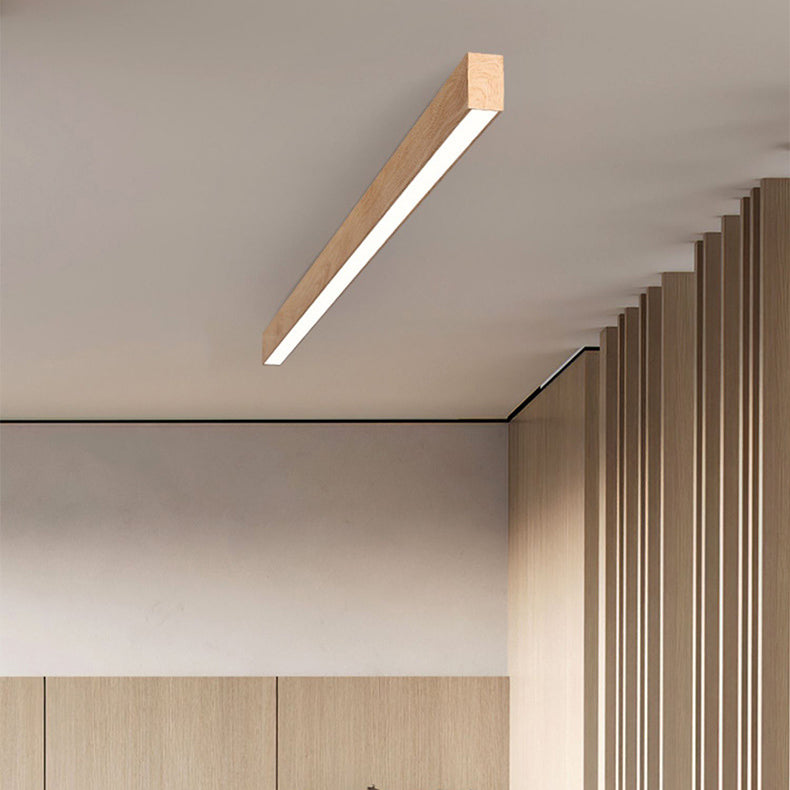 Modern Minimalist Rectangular Acrylic Iron LED Flush Mount Ceiling Light for Living Room
