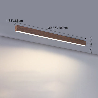 Modern Minimalist Rectangular Acrylic Iron LED Flush Mount Ceiling Light for Living Room