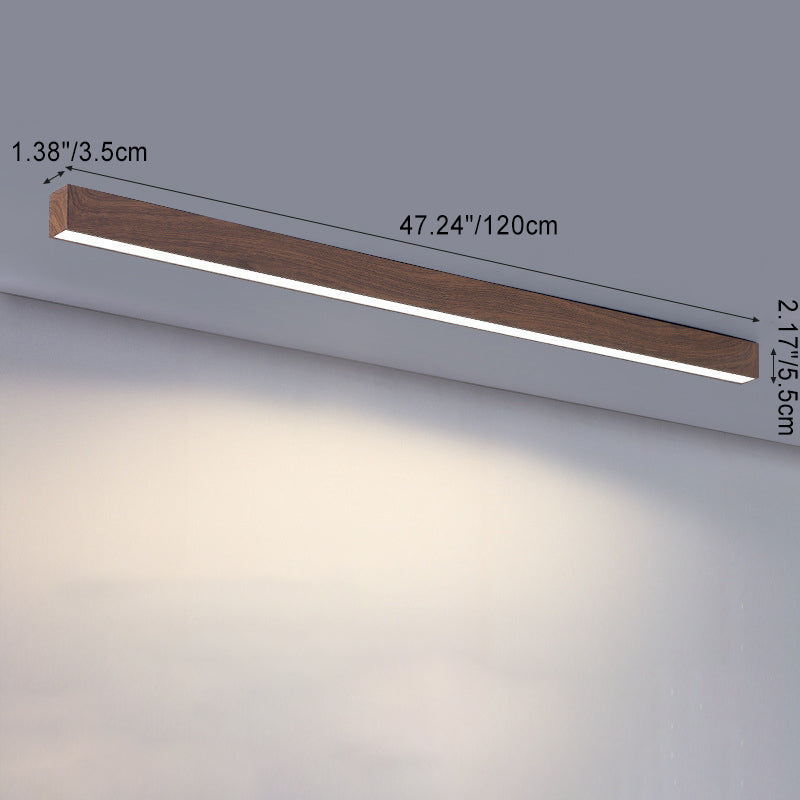 Modern Minimalist Rectangular Acrylic Iron LED Flush Mount Ceiling Light for Living Room