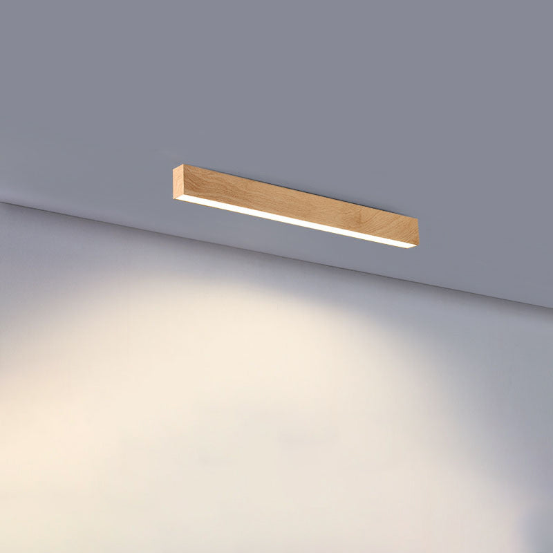 Modern Minimalist Rectangular Acrylic Iron LED Flush Mount Ceiling Light for Living Room
