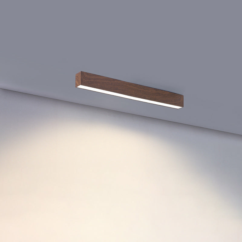 Modern Minimalist Rectangular Acrylic Iron LED Flush Mount Ceiling Light for Living Room