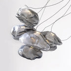Contemporary Scandinavian Irregular Half Round Glass Metal 1-light Pendant Light for Living Room Lumendat