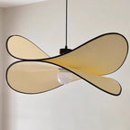 Traditional French Scalloped Arc Fabric Iron 1-Light Pendant Light For Living Room