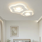 Modern Art Deco Flower Square Acrylic Iron LED Flush Mount Ceiling Light For Living Room