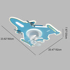Lumendat Modern Art Deco Kids Airplane Shapes Acrylic Hardware Resin LED Flush Mount Ceiling Fan Light For Bedroom Lumendat