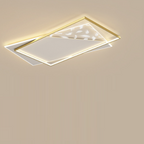 Contemporary Scandinavian Feather Rectangle Silicone Aluminum Iron LED Flush Mount Ceiling Light For Bedroom