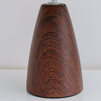 Traditional Vintage Scalloped Pleated Cone Fabric Wood LED Table Lamp For Living Room Lumendat