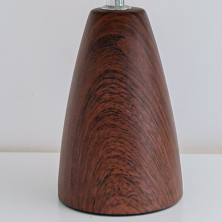 Traditional Vintage Scalloped Pleated Cone Fabric Wood LED Table Lamp For Living Room Lumendat