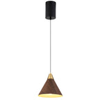 Modern Minimalist Cone Cylinder Ball Sector Liftable Fabric Solid Wood Iron 1-light Pendant Light for Living Room