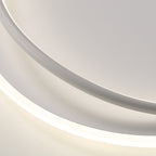 Modern Minimalist Curved Round Silicone Aluminum Iron LED Flush Mount Ceiling Light For Bedroom
