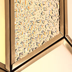 Contemporary Creative Prismatic Trapezoidal Octagonal Glass Copper 3/4/6 Light Flush Mount Ceiling Light For Living Room