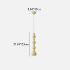 Contemporary Creative Gourd Shape Round Hardware 1-Light Pendant Light For Living Room