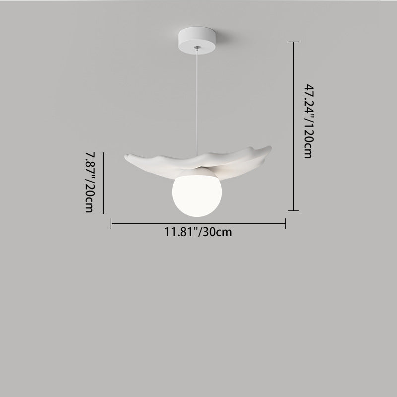 Contemporary Creative Irregular Shape Orb Silicone Resin Iron LED Pendant Light For Living Room