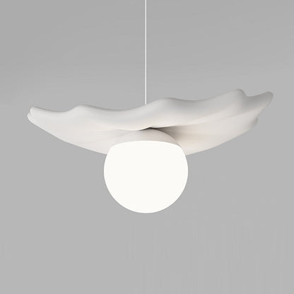 Contemporary Creative Irregular Shape Orb Silicone Resin Iron LED Pendant Light For Living Room