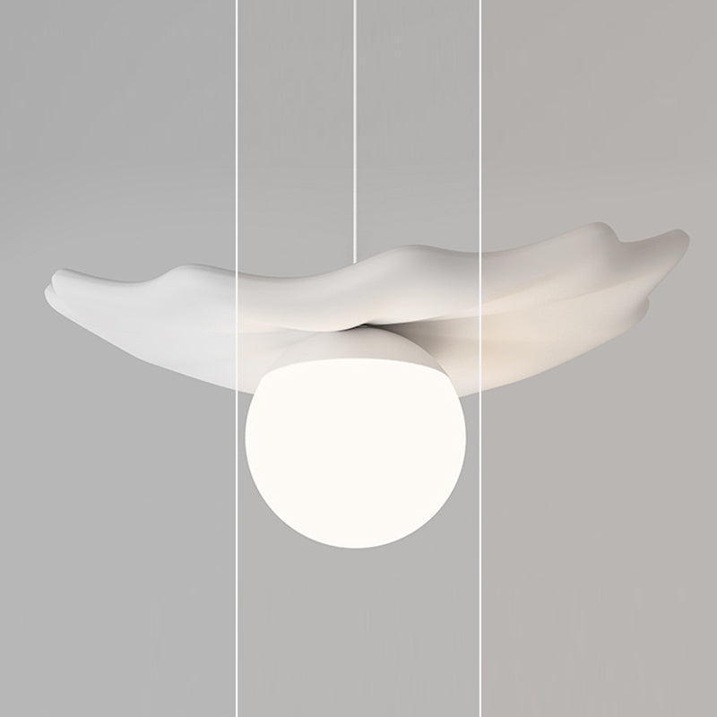 Contemporary Creative Irregular Shape Orb Silicone Resin Iron LED Pendant Light For Living Room